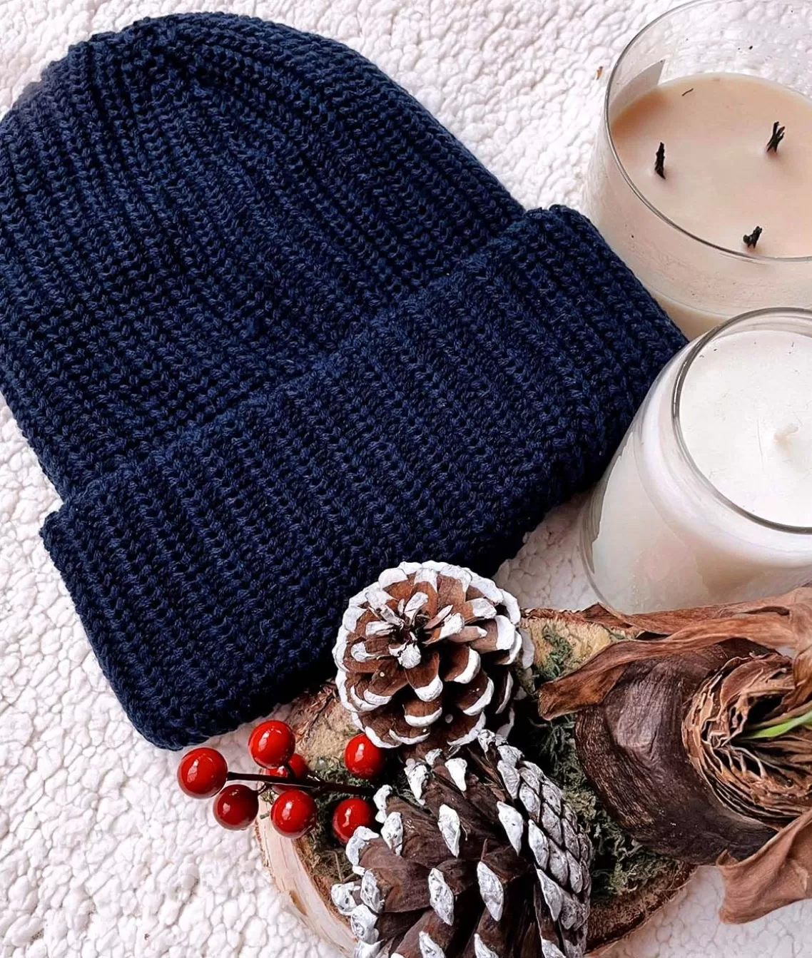 Discount Chunky Marled Yarn And Solid Color Soft Knit Hat Women Accessories