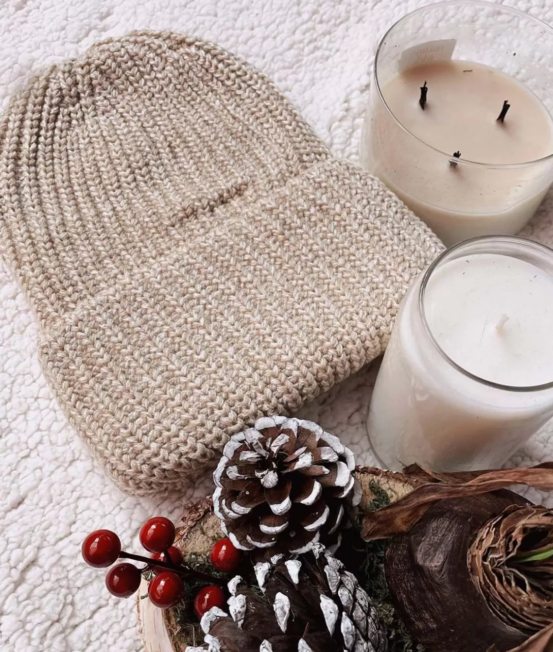 Discount Chunky Marled Yarn And Solid Color Soft Knit Hat Women Accessories