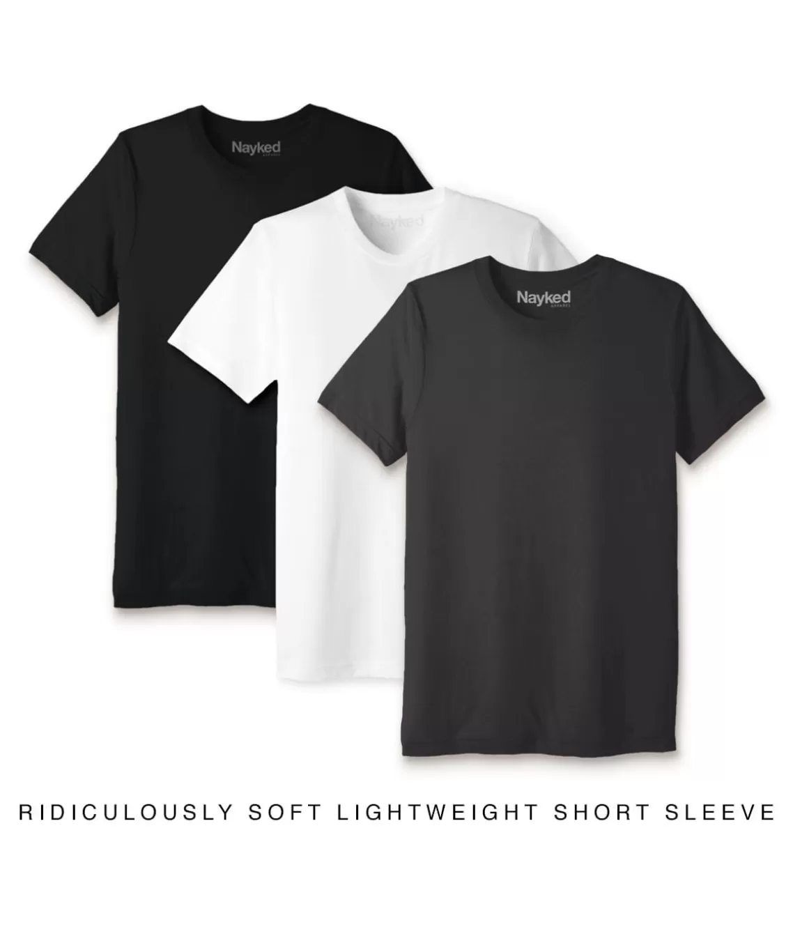 Cheap Men'S 3Pk Ridiculously Soft Lightweight Crew Neck T-Shirt Favorites Men T-Shirts