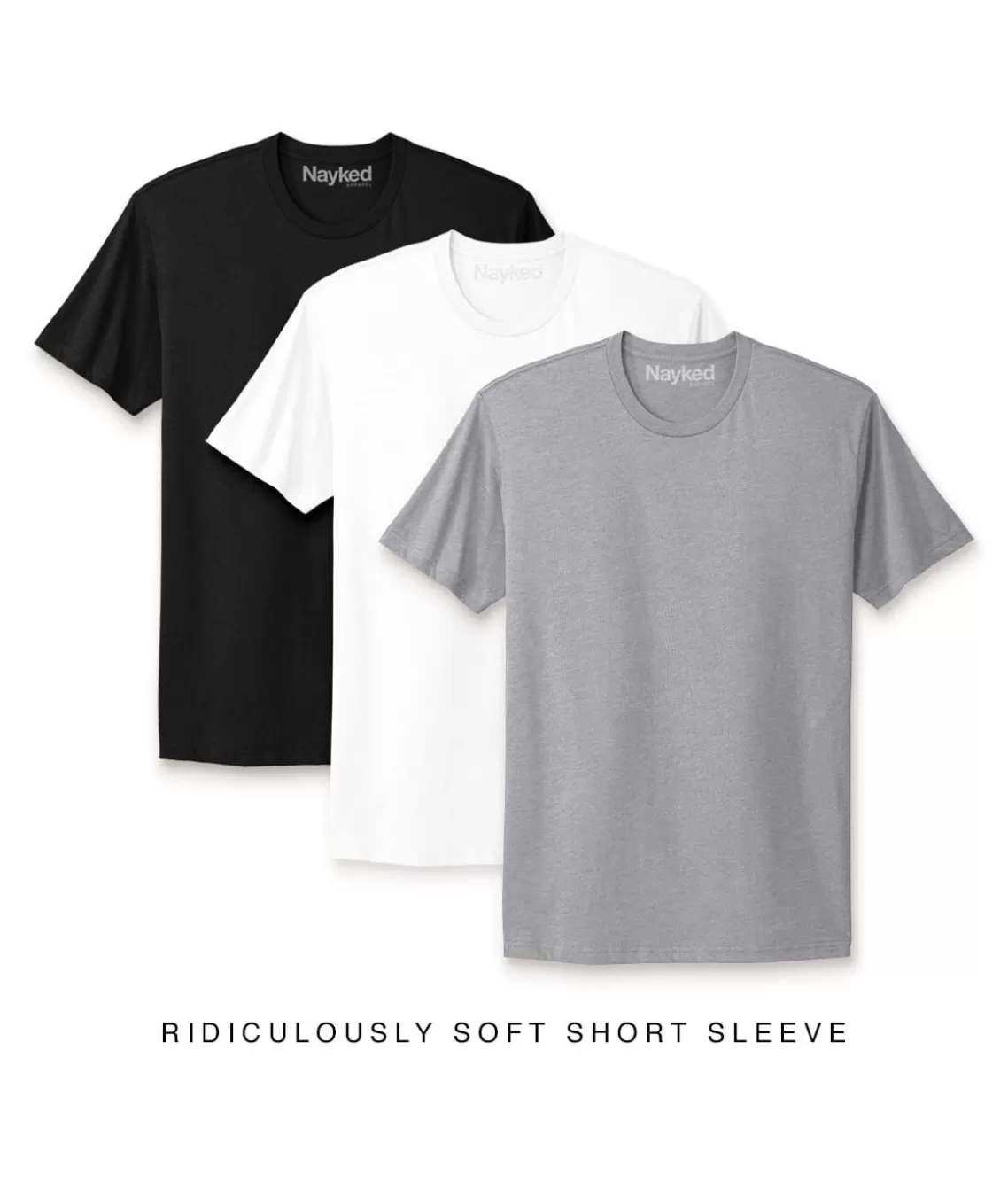 Store Men'S 3Pk Ridiculously Soft Short Sleeve Crew Neck 100% Cotton T-Shirt Favorites Men Shirts