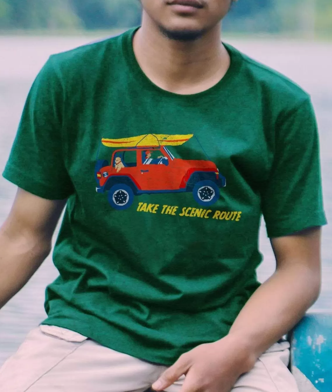 Shop Men'S Ridiculously Soft 100% Cotton Graphic Tee | Take The Scenic Route Men Shirts