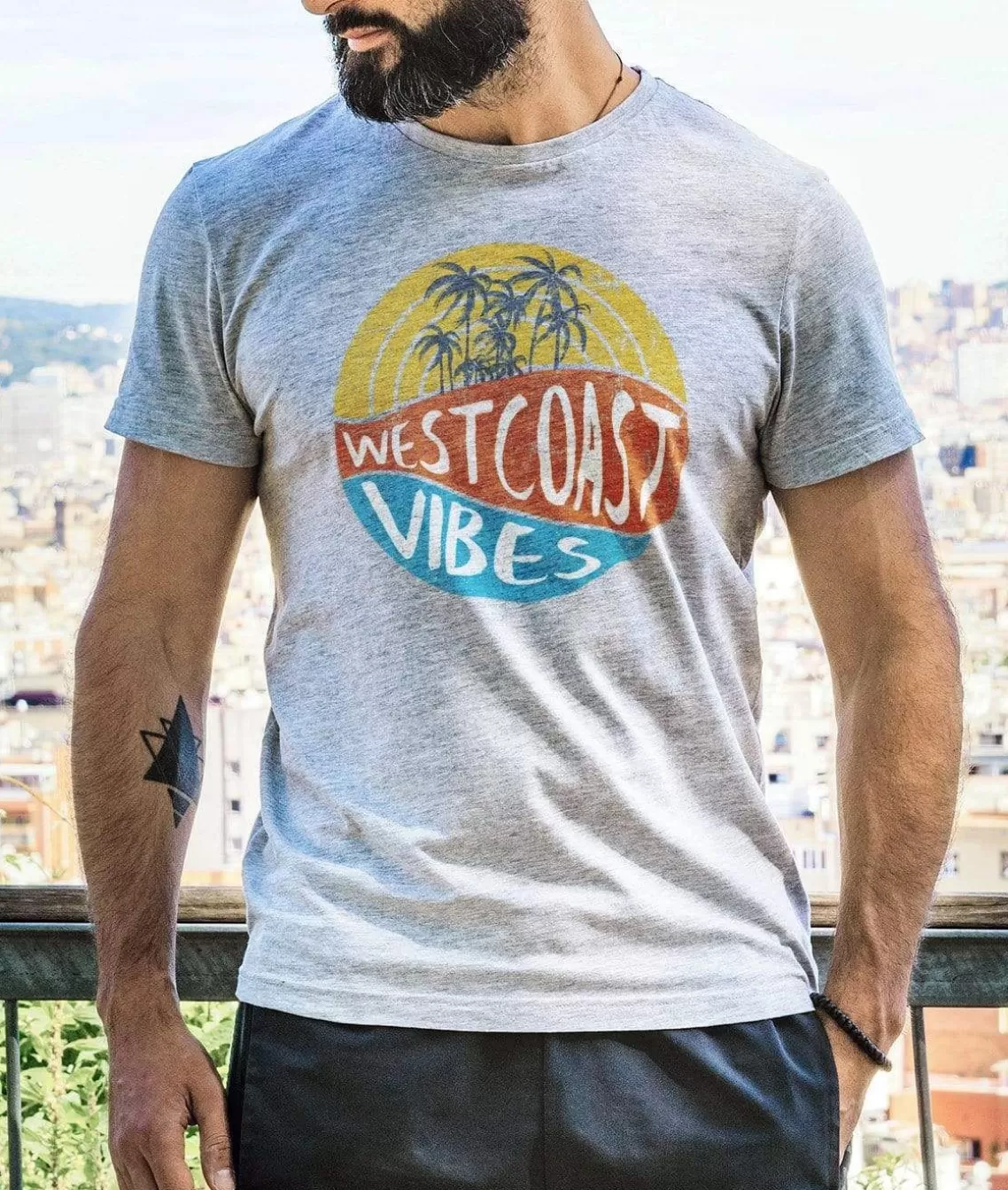 Flash Sale Men'S Ridiculously Soft 100% Cotton Graphic Tee | West Coast Vibes Men Shirts