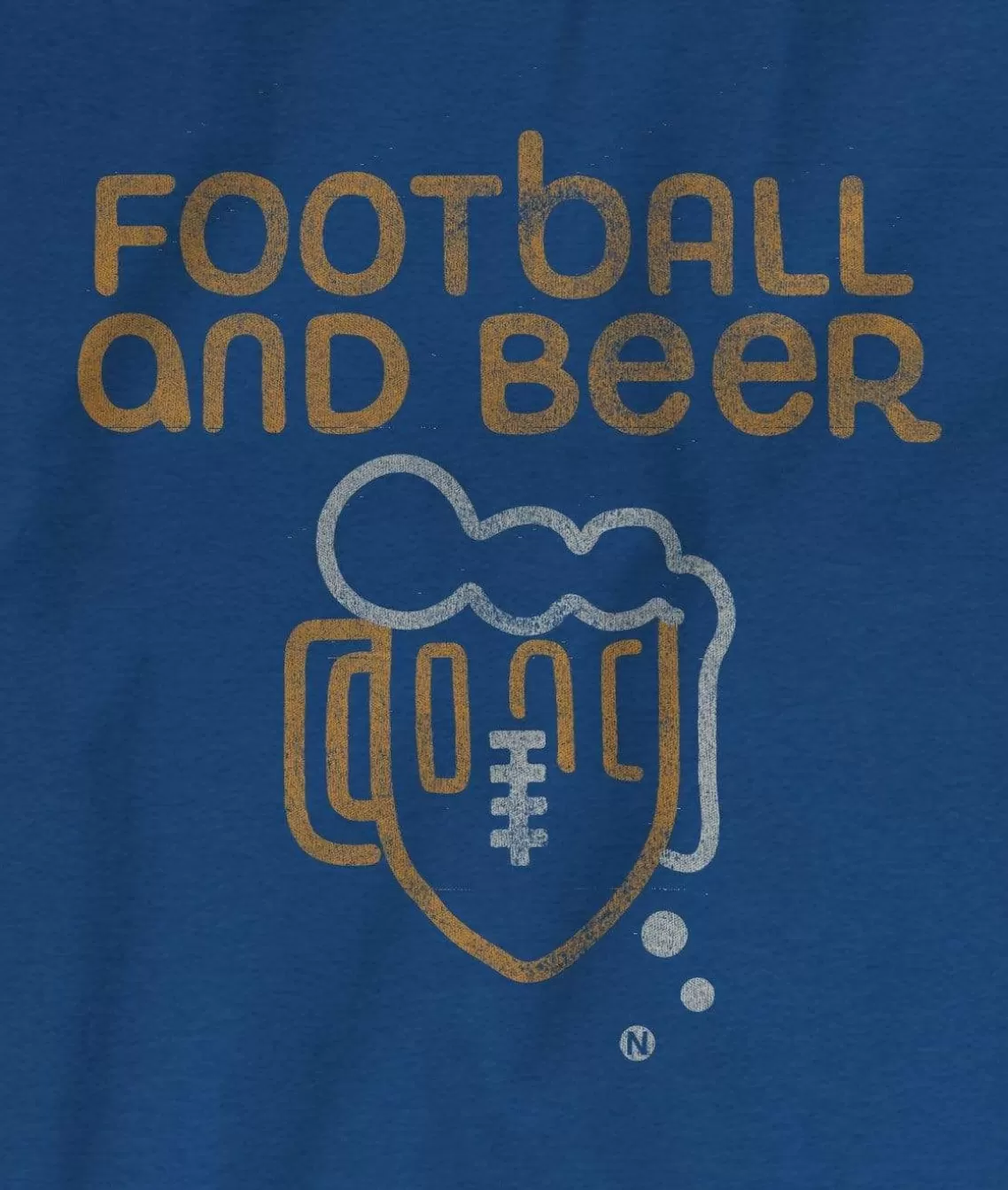 Best Sale Men'S Ridiculously Soft Cotton Long Sleeve Graphic Tee | Football And Beer Men Shirts