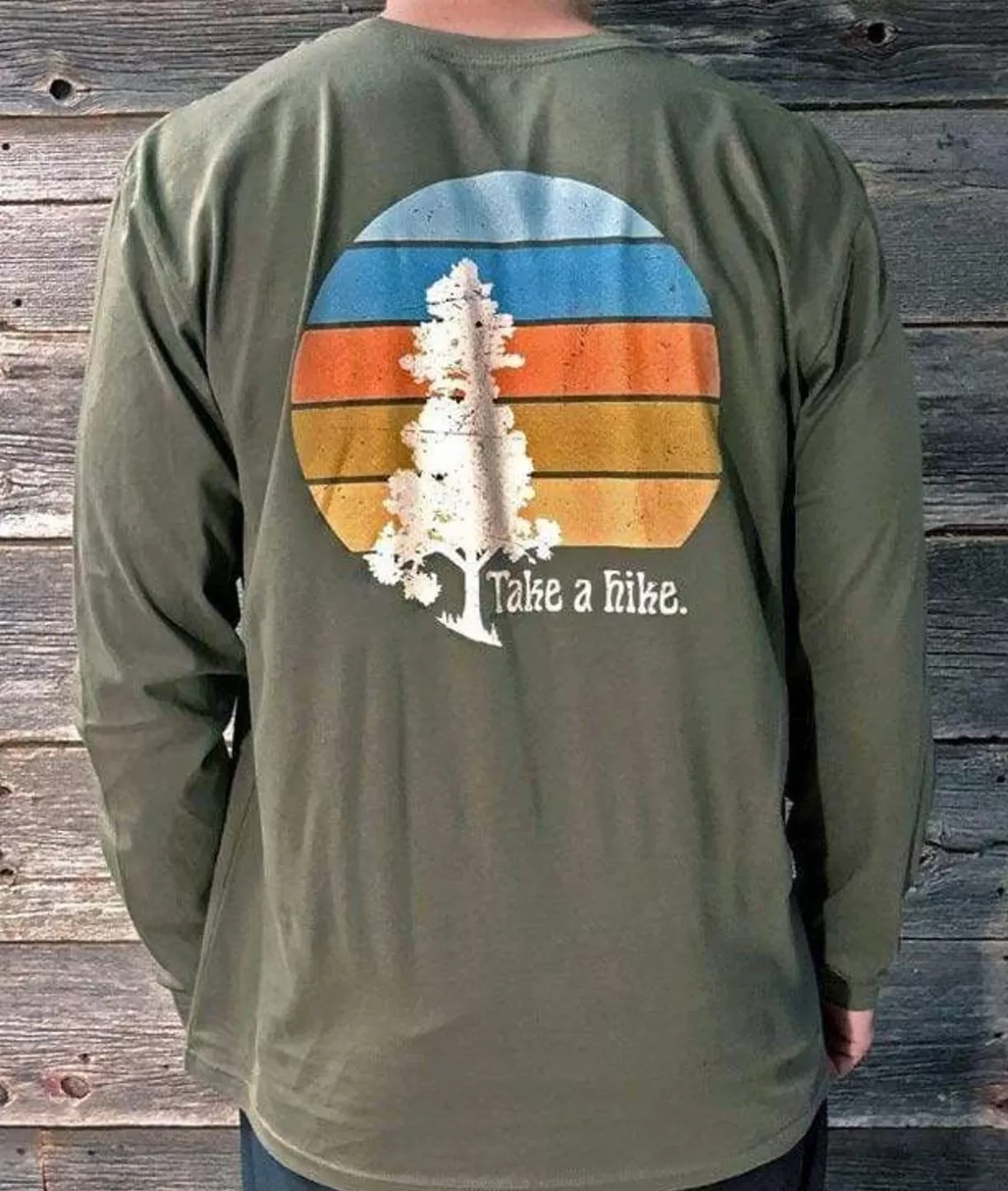 Store Men'S Ridiculously Soft Cotton Long Sleeve Graphic Tee | Take A Hike Men T-Shirts