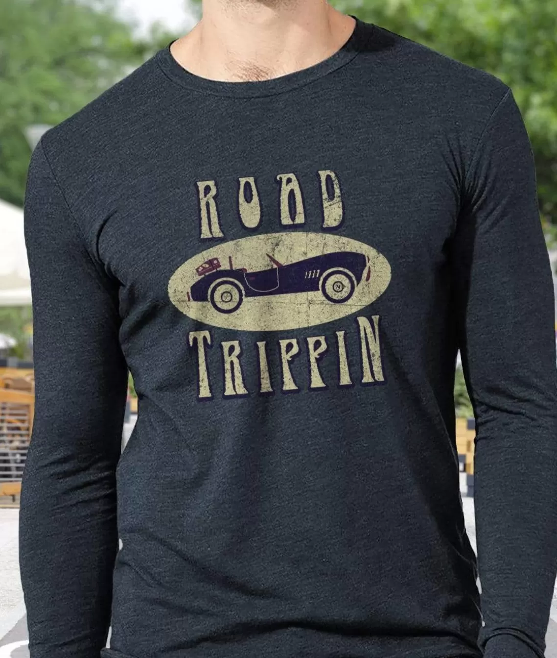 Discount Men'S Ridiculously Soft Lightweight Long Sleeve Graphic Tee | Road Trippin Men T-Shirts