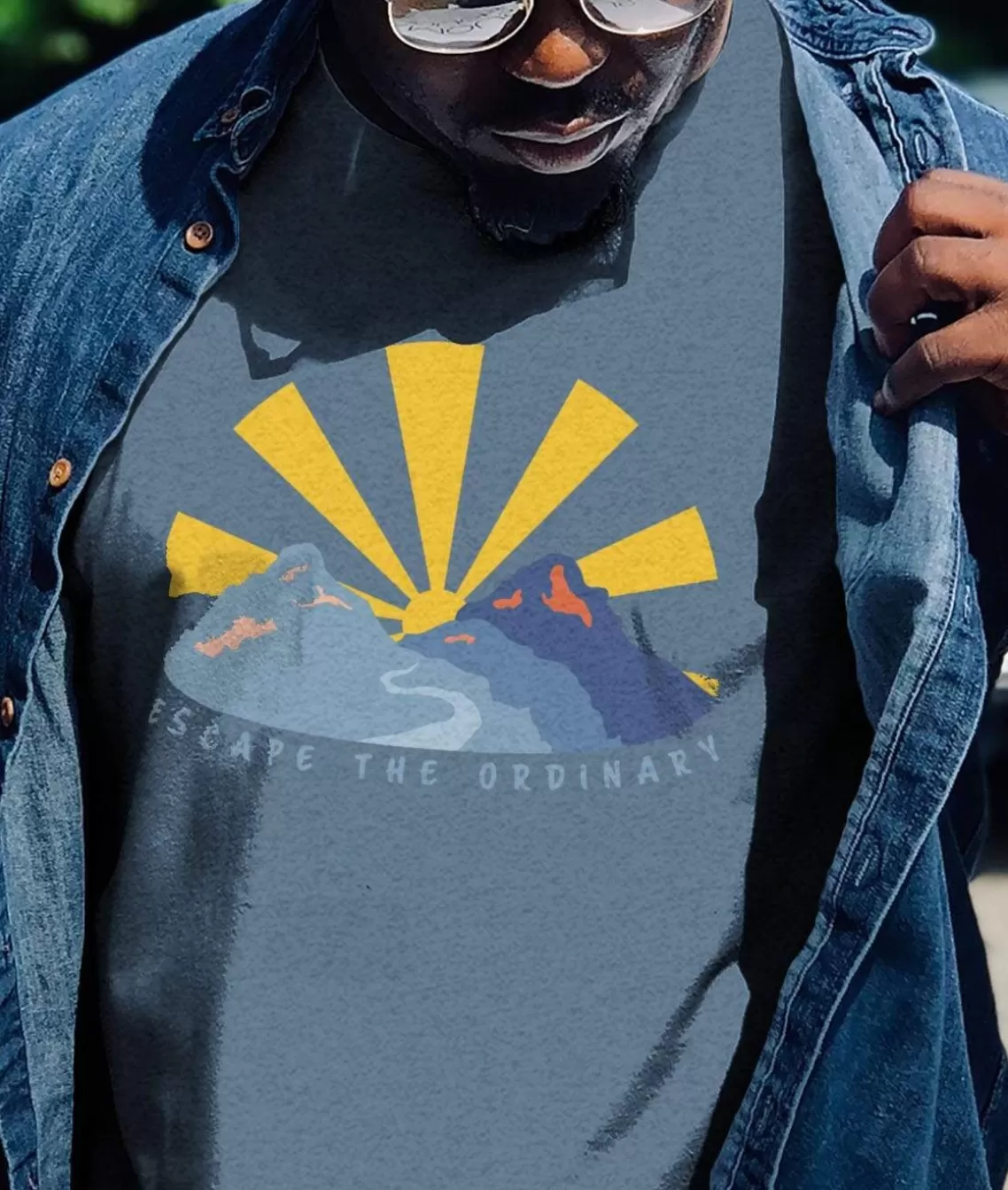 Online Men'S Ridiculously Soft Midweight Graphic Tee | Escape The Ordinary Men Shirts
