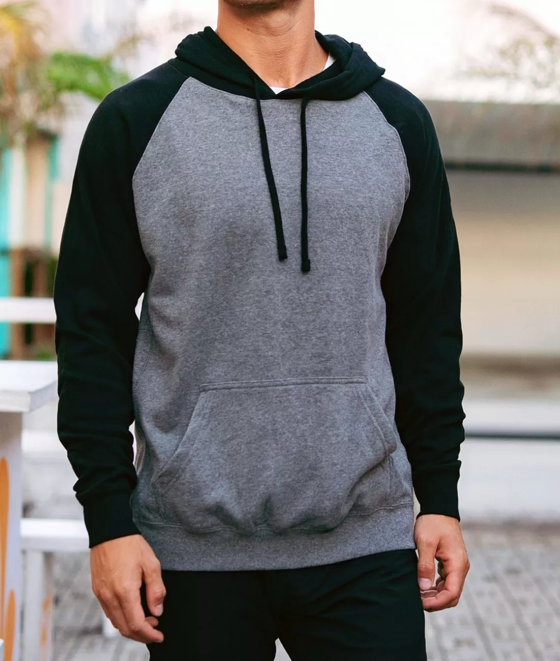 Online Men'S Ridiculously Soft Midweight Raglan Colorblocked Hooded Sweatshirt Men Hoodies & Sweatshirts
