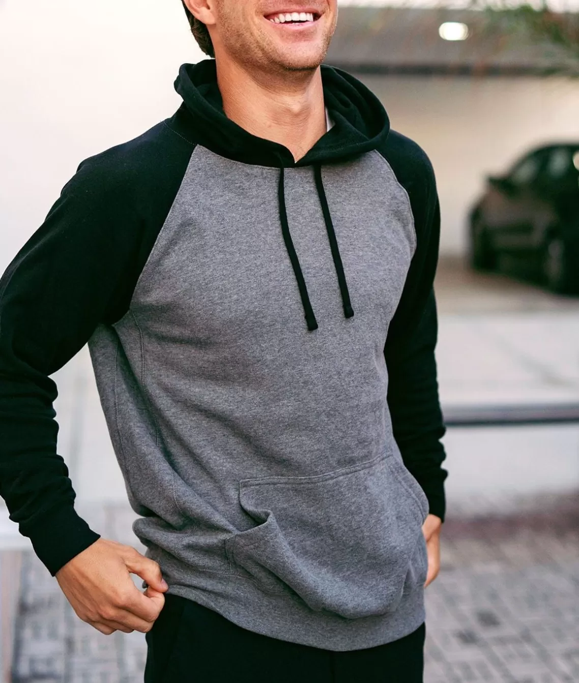 Online Men'S Ridiculously Soft Midweight Raglan Colorblocked Hooded Sweatshirt Men Hoodies & Sweatshirts