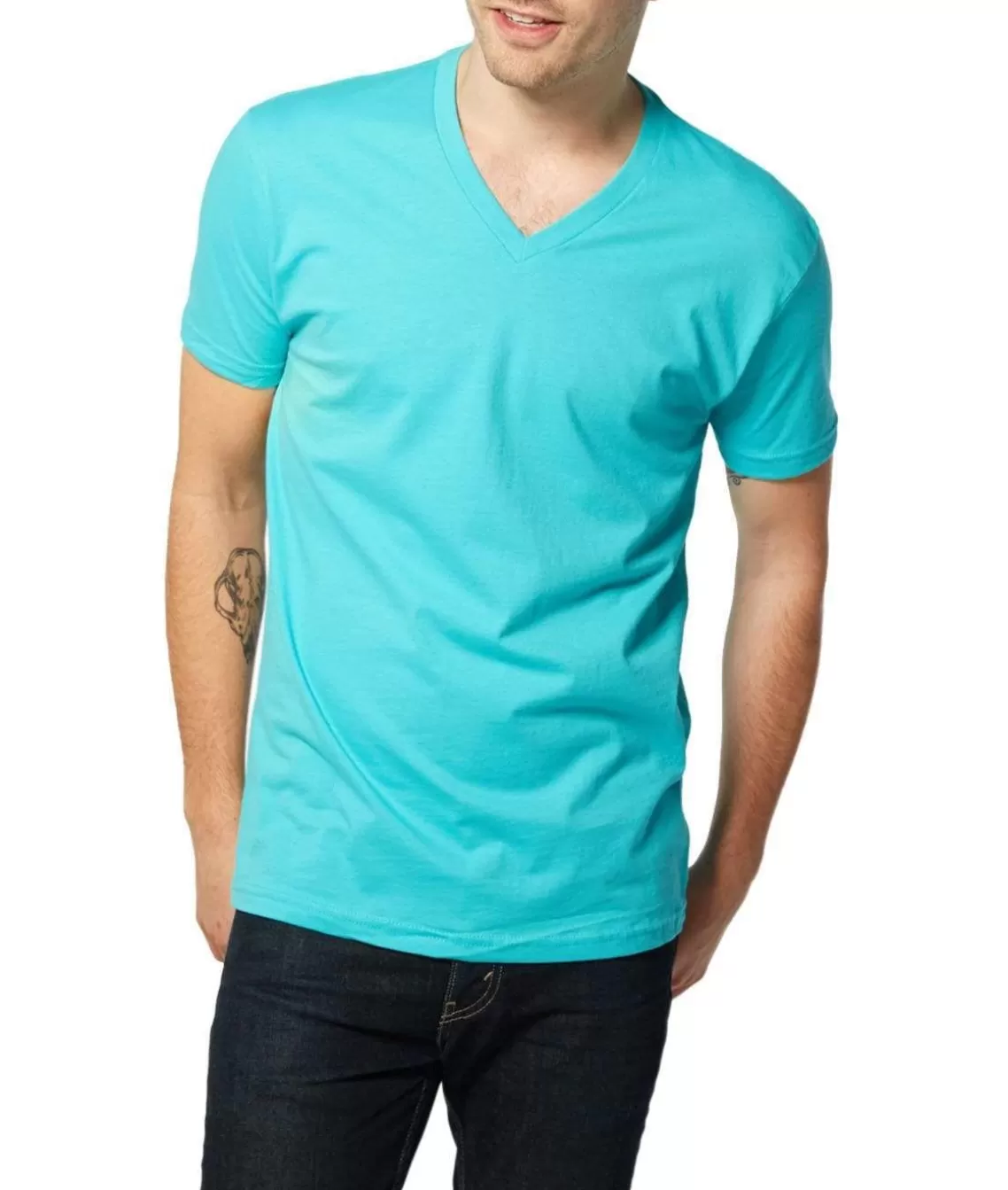Clearance Men'S Ridiculously Soft Short Sleeve V-Neck 100% Cotton Shirt | Discontinued Colors Men T-Shirts