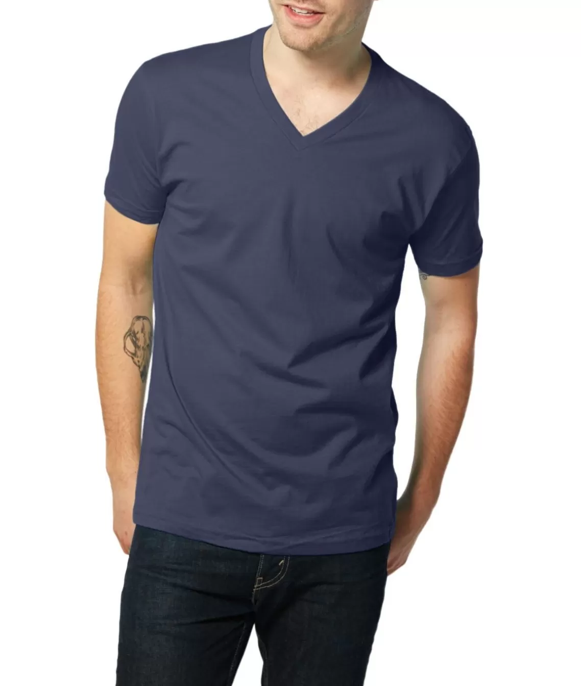 Clearance Men'S Ridiculously Soft Short Sleeve V-Neck 100% Cotton Shirt | Discontinued Colors Men T-Shirts