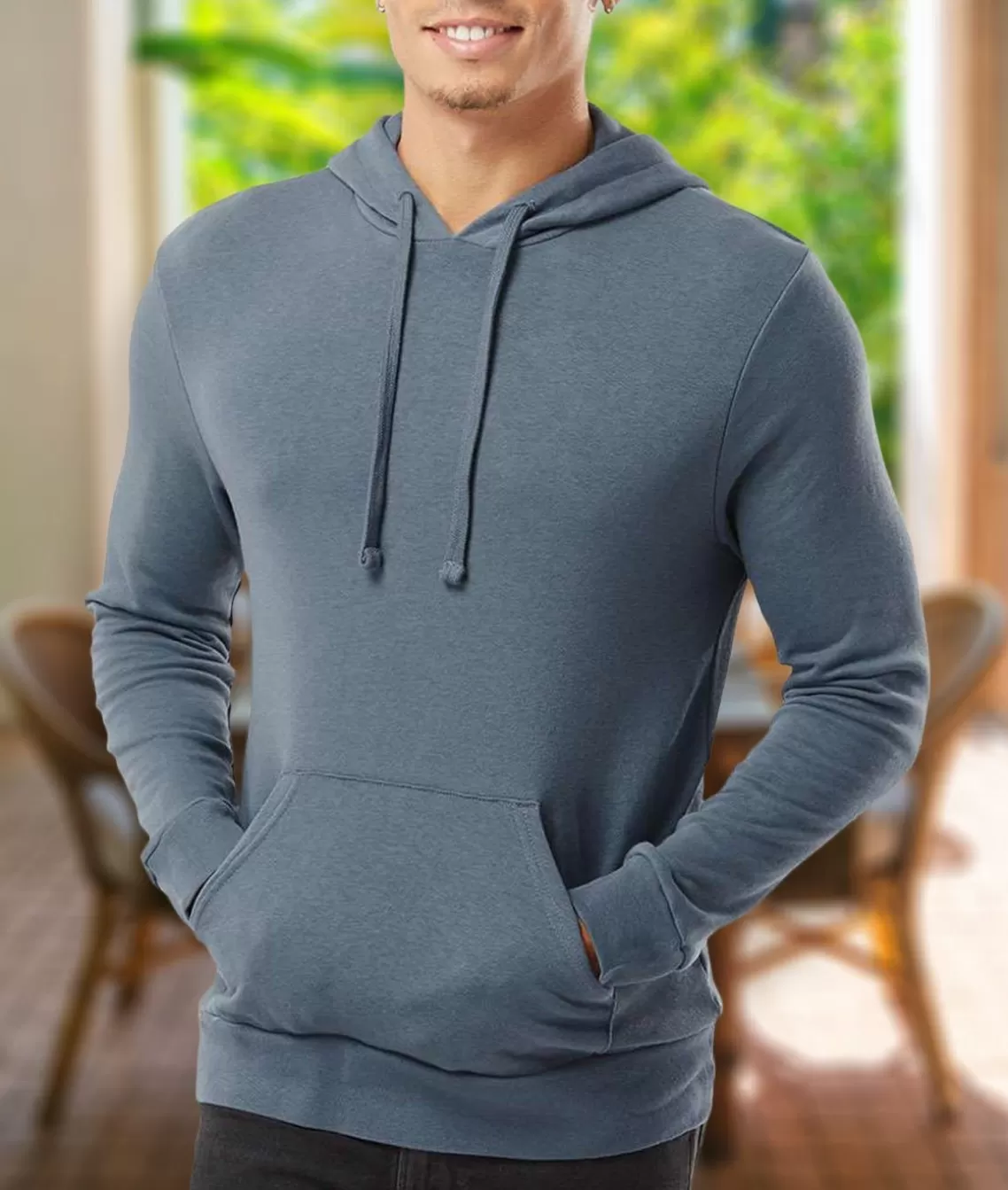 Sale Men'S Soft Recycled Washed Lightweight Terry Hooded Pullover Men Hoodies & Sweatshirts