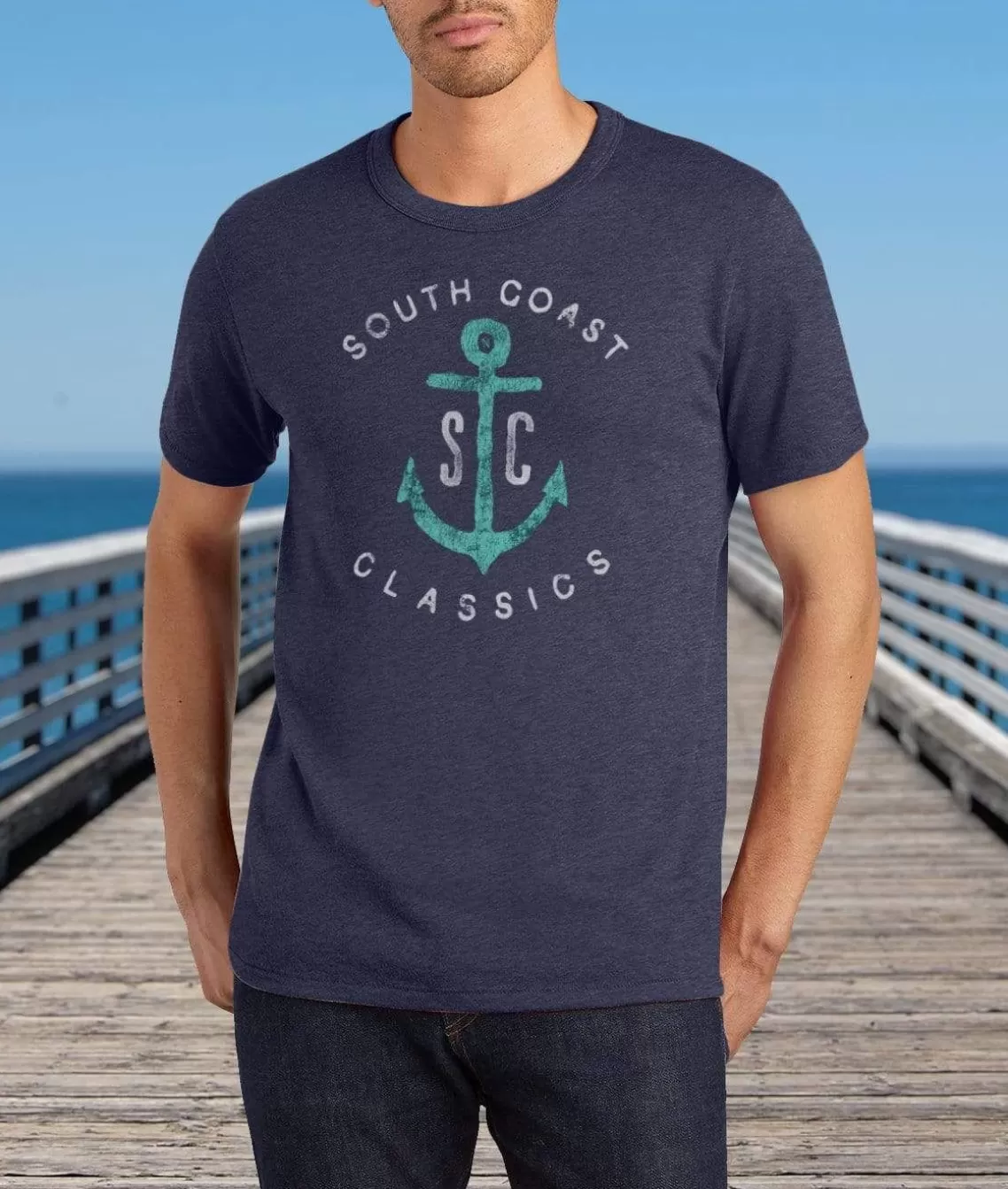 Store Men'S Vintage Soft Cotton Poly Graphic T-Shirt | Sc Anchor Men Shirts