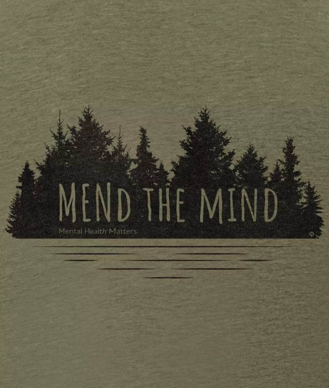 Fashion Ridiculously Soft Crew Neck Graphic T-Shirt | Mend The Mind-Treeline And Lake Graphic Men Shirts