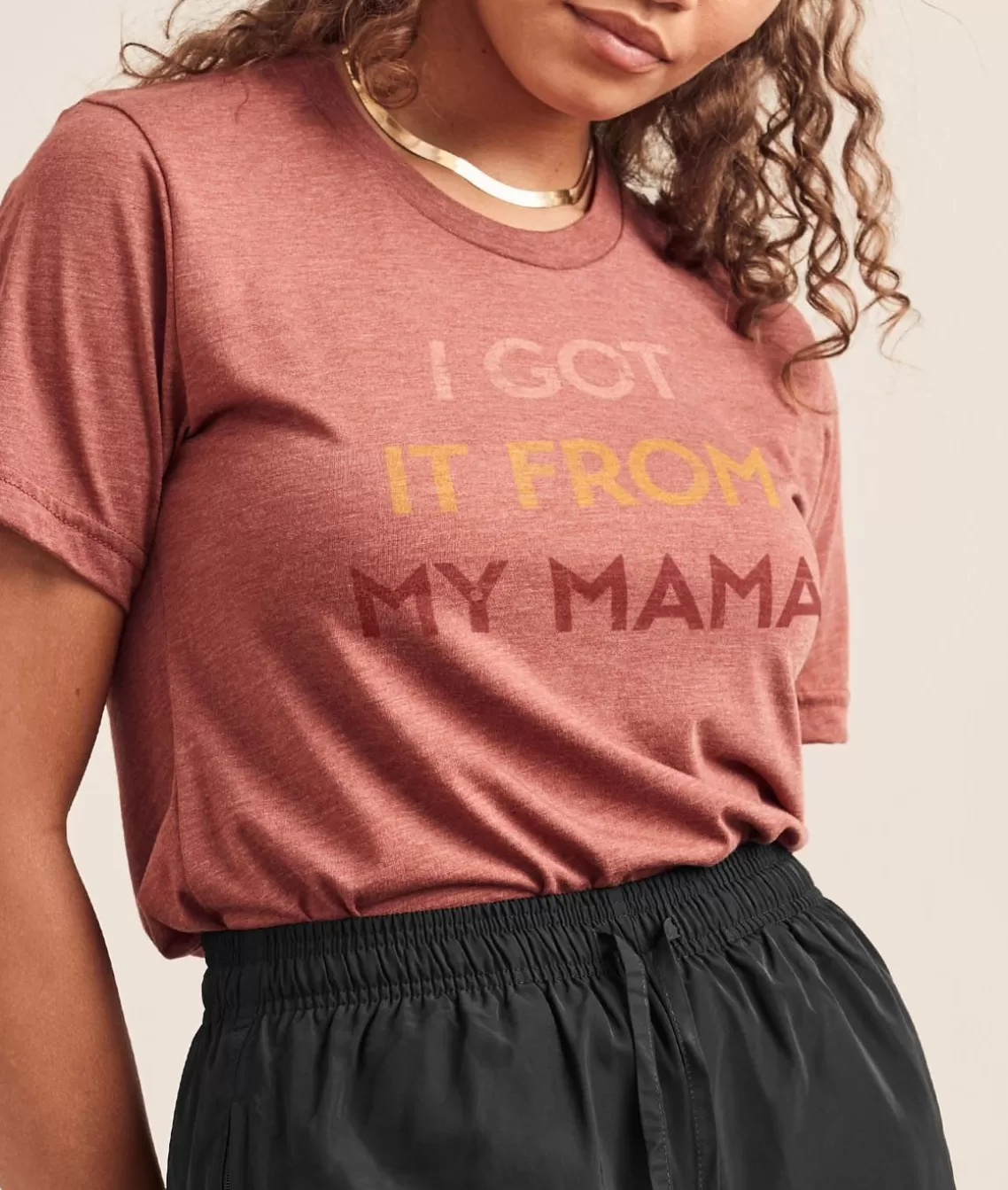 Flash Sale Ridiculously Soft Heather Sueded Graphic Tee | I Got It From My Mama Women Tops