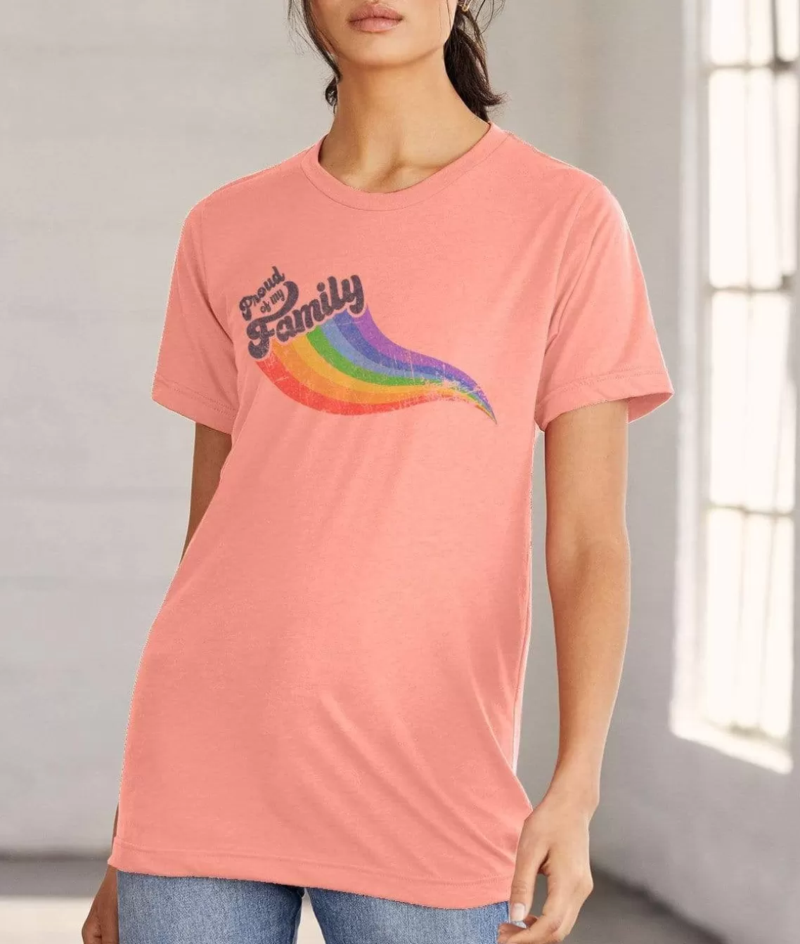 Flash Sale Unisex Ridiculously Soft Lightweight Graphic T-Shirt | Proud Of My Family Men T-Shirts