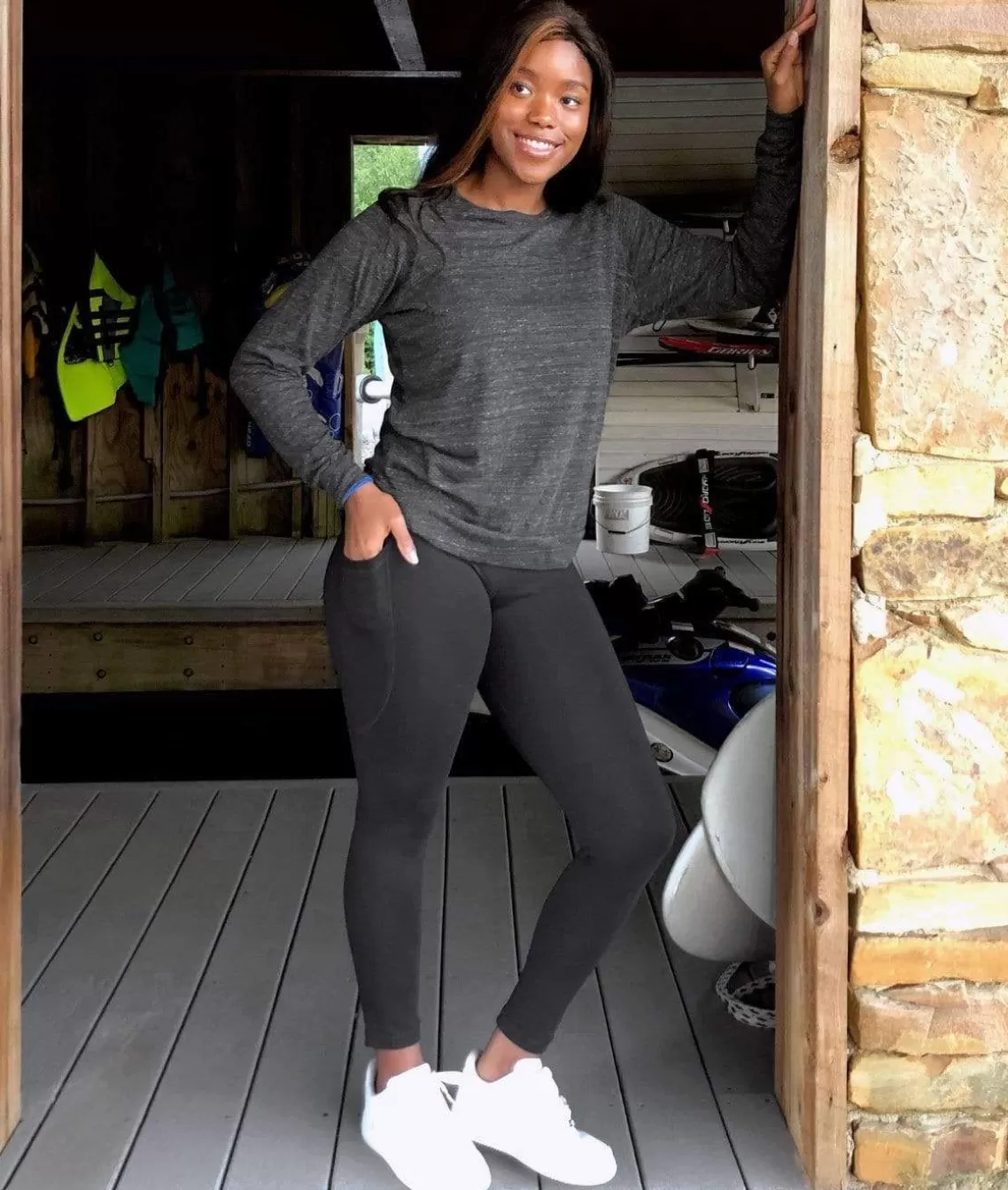 Shop Women'S High Waist Pocketed Athleisure Leggings Women Athleisure