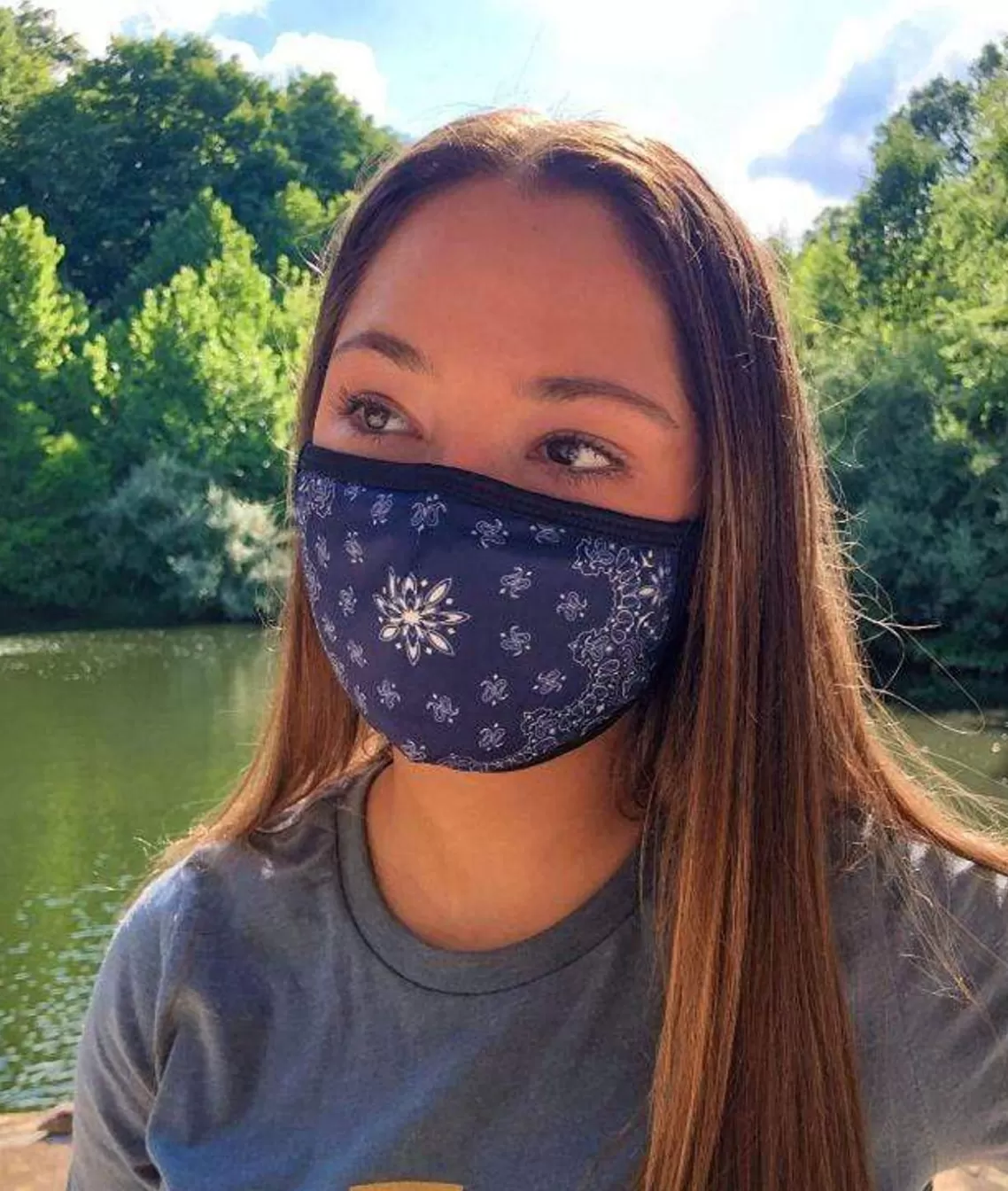 Flash Sale Women'S Ridiculously Soft Bandana Print 2-Layer Face Mask With Adjustable Ear Loops Women Accessories