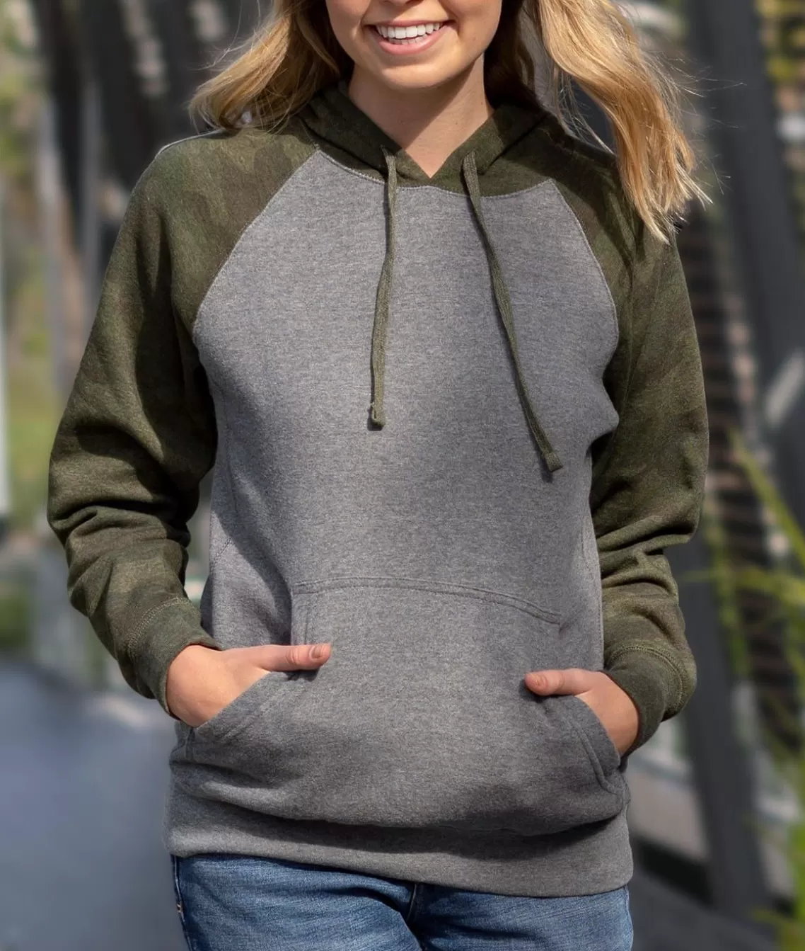 Shop Women'S Ridiculously Soft Boyfriend Raglan Colorblocked Hooded Sweatshirt Women Athleisure