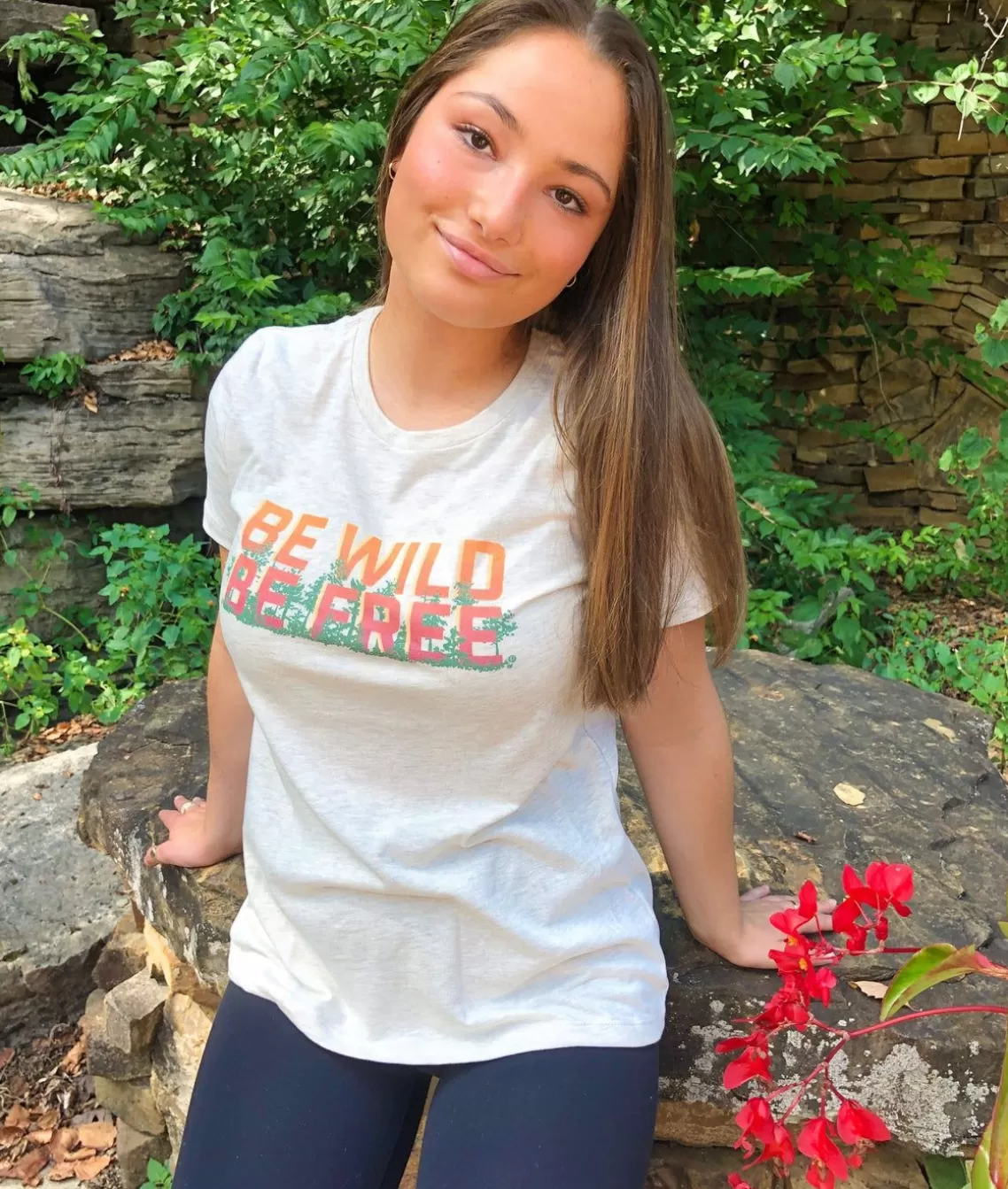 Cheap Women'S Ridiculously Soft Midweight Graphic Tee | Be Wild, Be Free Women Tops