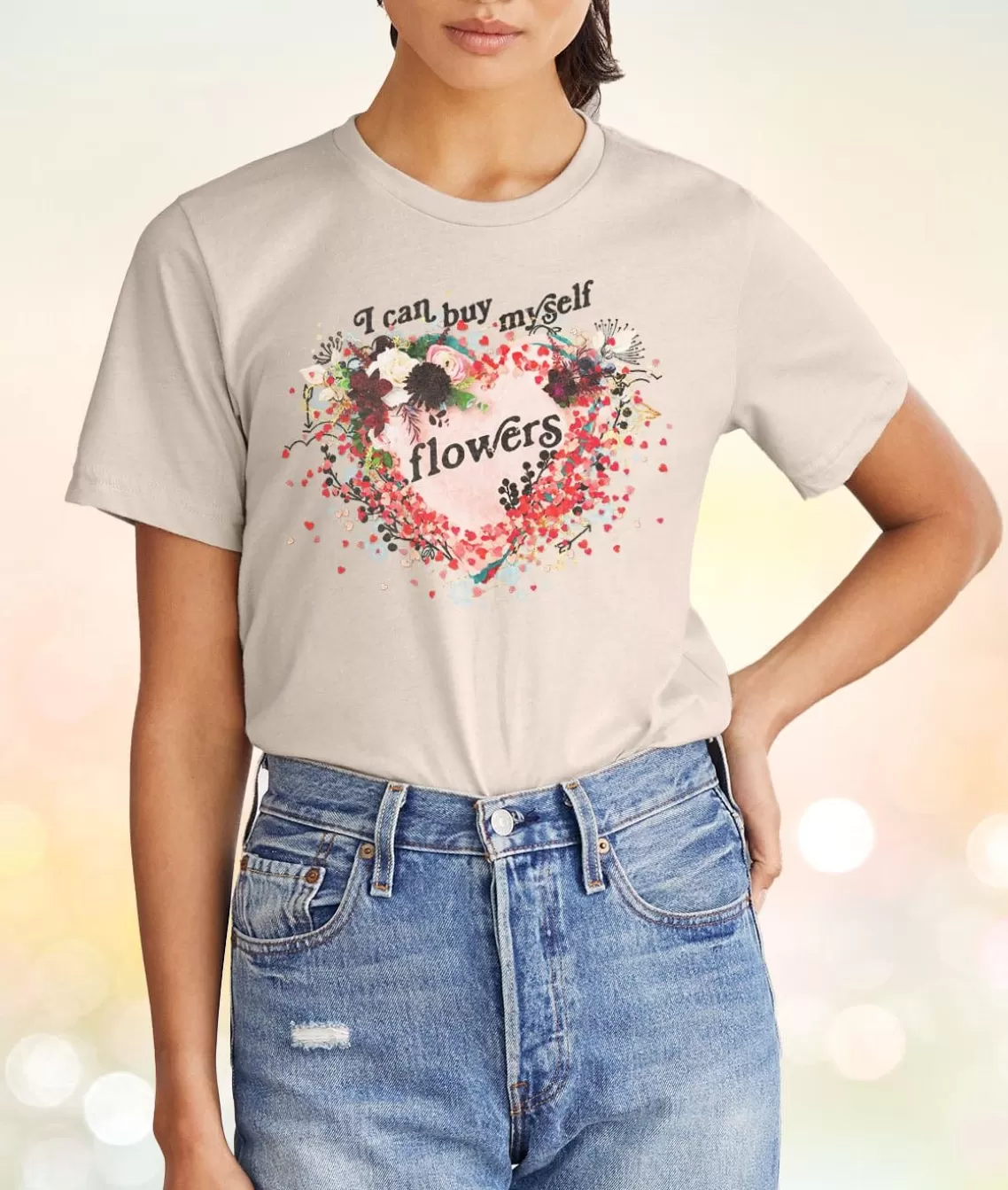 Flash Sale Women'S Ridiculously Soft Oversized Sueded Graphic T-Shirt | I Can Buy Myself Flowers Women Tops