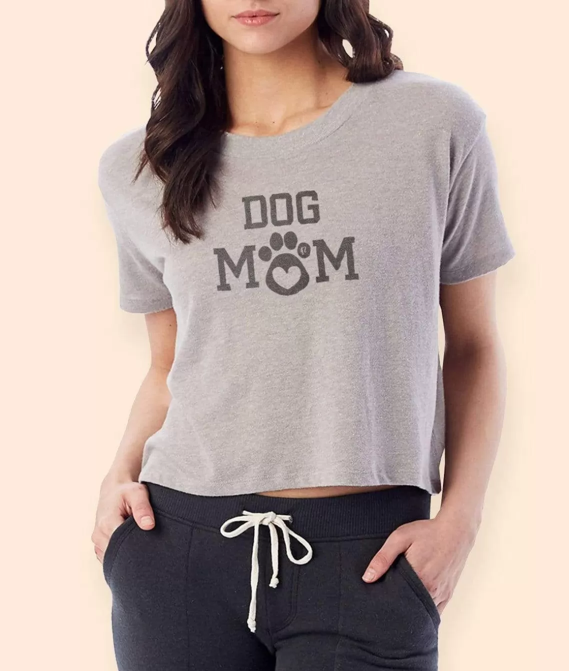 Best Sale Women'S Ridiculously Soft Vintage Crop Graphic Tee | Dog Mom Women Tops