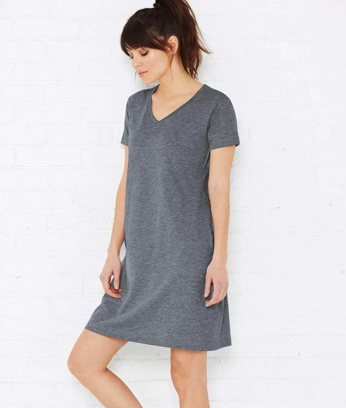 Hot Women'S Ridiculously Soft V-Neck T-Shirt Dress Women Bottoms Skirts & Dresses