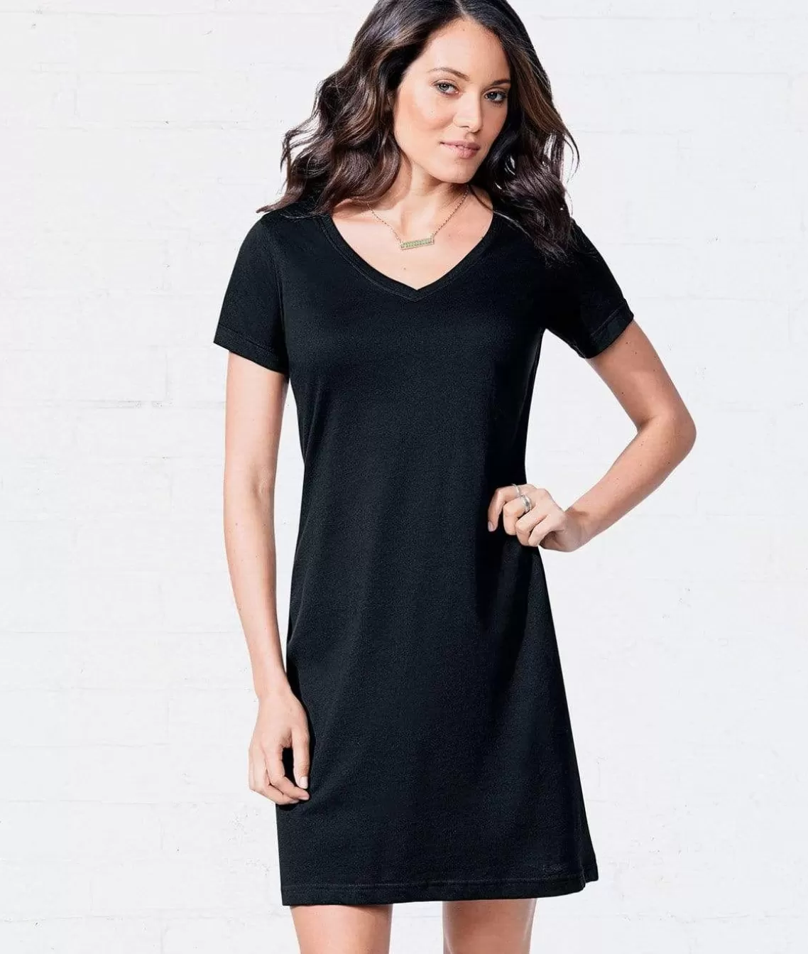 Hot Women'S Ridiculously Soft V-Neck T-Shirt Dress Women Bottoms Skirts & Dresses
