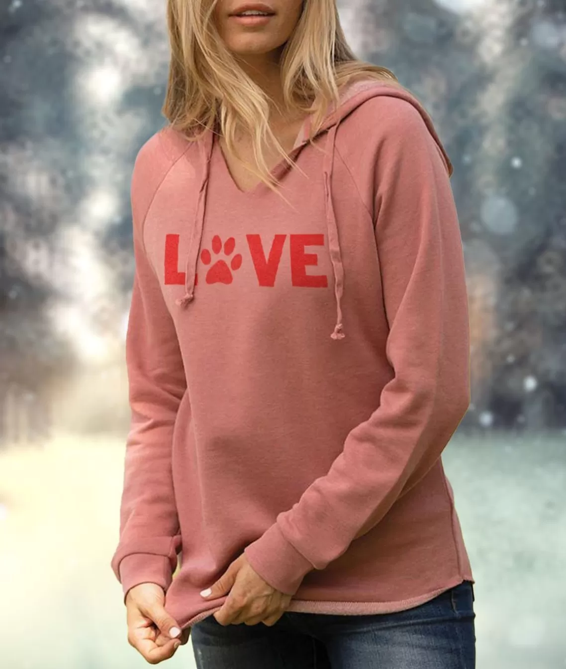 Cheap Women'S Ridiculously Soft Wave Wash Valentine'S Day Graphic Hoodie | Love My Pet Women Hoodies & Sweatshirts