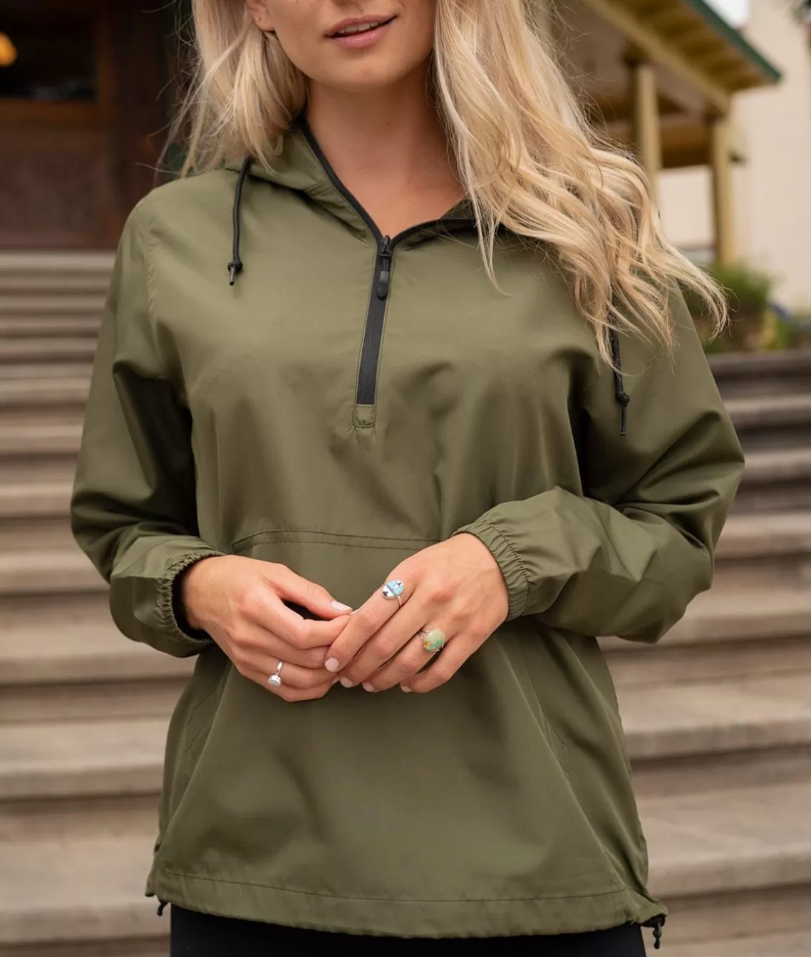 Store Women'S Soft Lightweight Oversized Half-Zip Pullover Windbreaker Anorak Women Hoodies & Sweatshirts